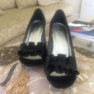 Stuart Weitzman Satin Black Dress Pump