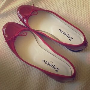 Repetto red patent leather flats