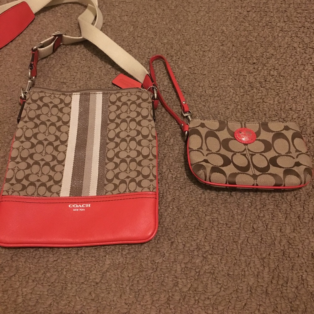 Coach Crossbody/Matching Wristlet!