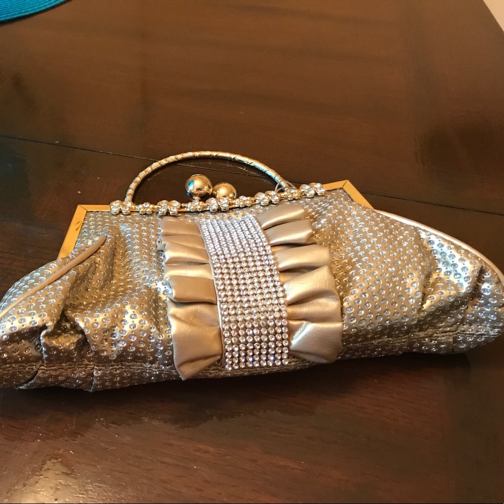 Gold bag for evenings NWT