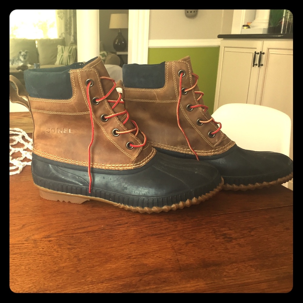 Men's Rubber/Leather/suede winter boots