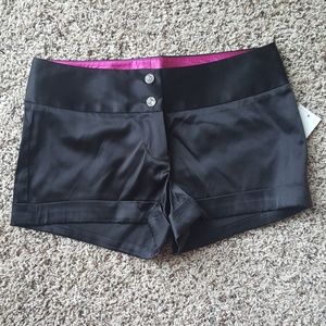 🤗 Black Satin Dress Shorts