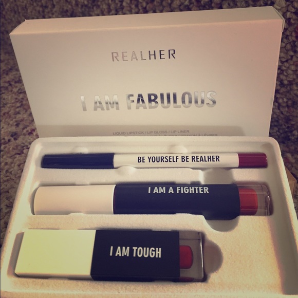 REAL HER Deep Red Lip Kit - I AM FABULOUS - Picture 2 of 3