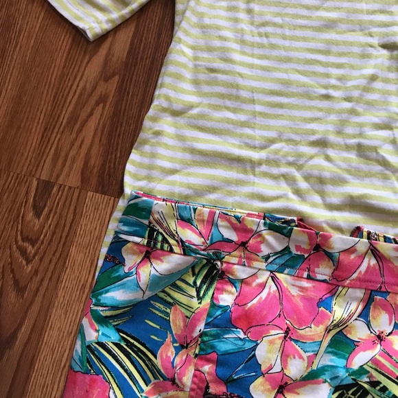 LOFT Tropical Flower Print Skirt Hibiscus Floral - Picture 8 of 8