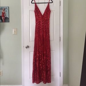 Embellished Mesh Gown