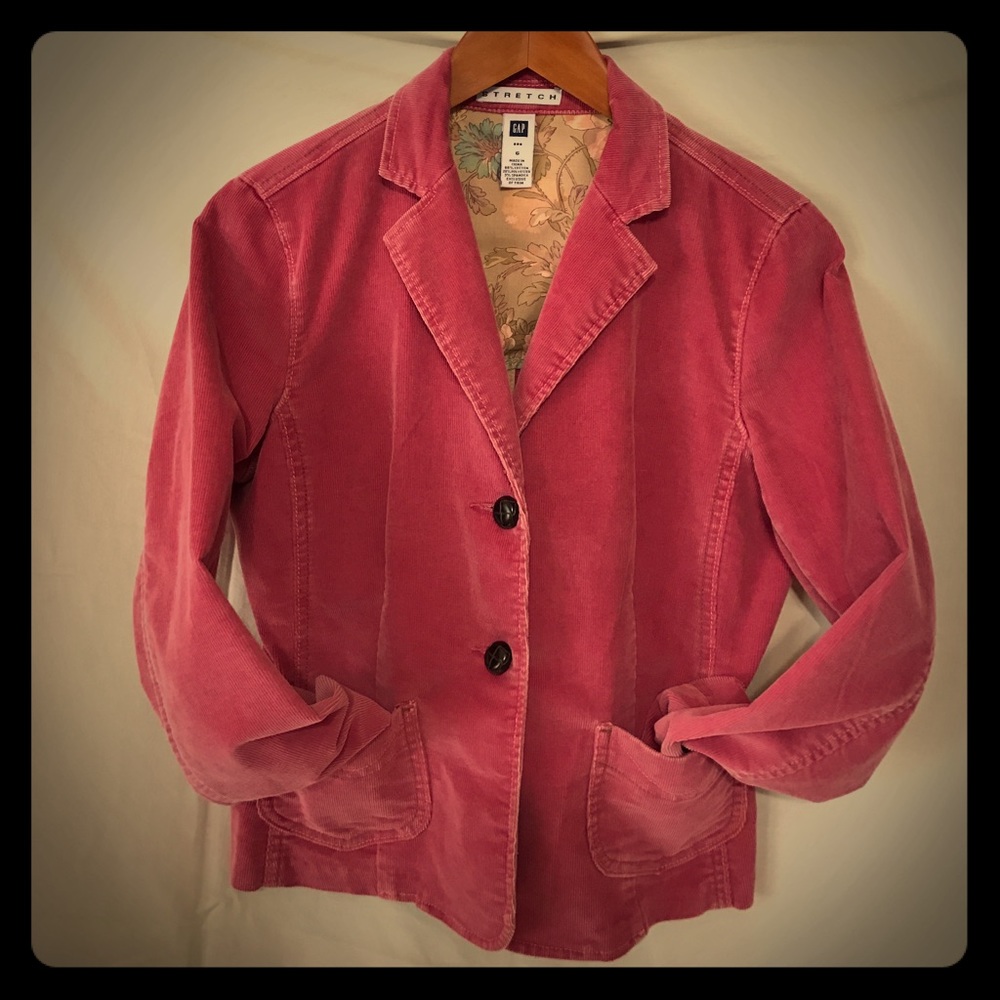 GAP Pink Corduroy Blazer