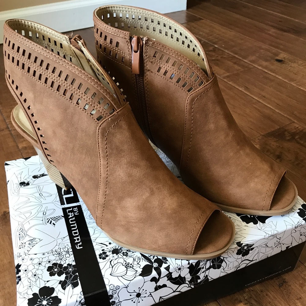 Chinese Laundry peeptoe booties
