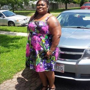 Plus size Multi- colored Dress