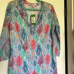 Lilly Pulitzer, NWT Courtney Dress, Let Minnow, L
