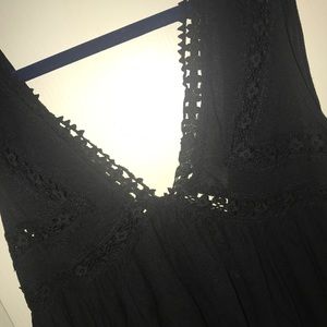 Urban outfitters black crochet crop top new