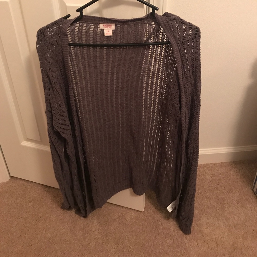 Grey Crochet Cardigan