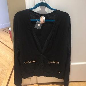 Black Victoria's Secret button up sweater
