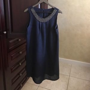 💯% Italian Linen BEADED NECK Dress