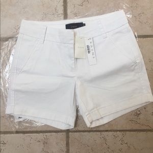 NWT J Crew White Chino Shorts
