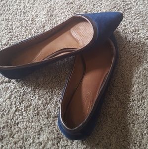 Blue Suede Flats