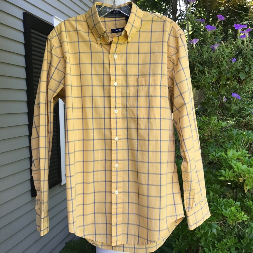 Izod plaid long-sleeve button down