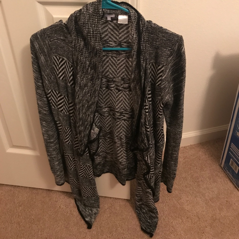 Black/White Sweater Cardigan