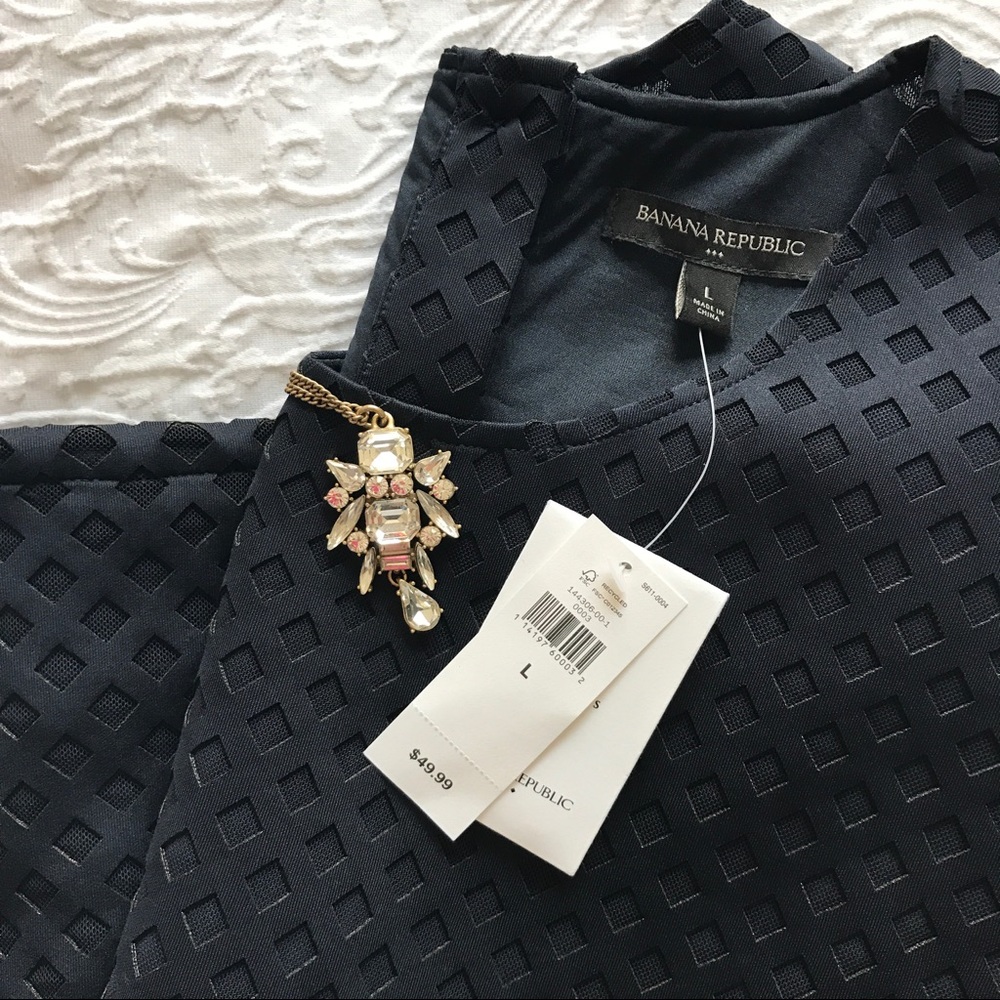 Banana Republic Laser Cut Sleeveless Top