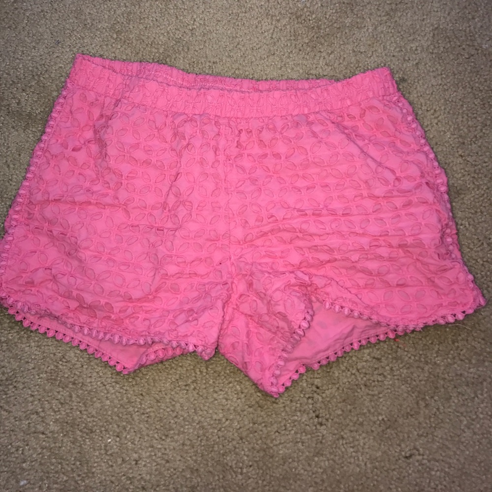 Lacey pink dress shorts