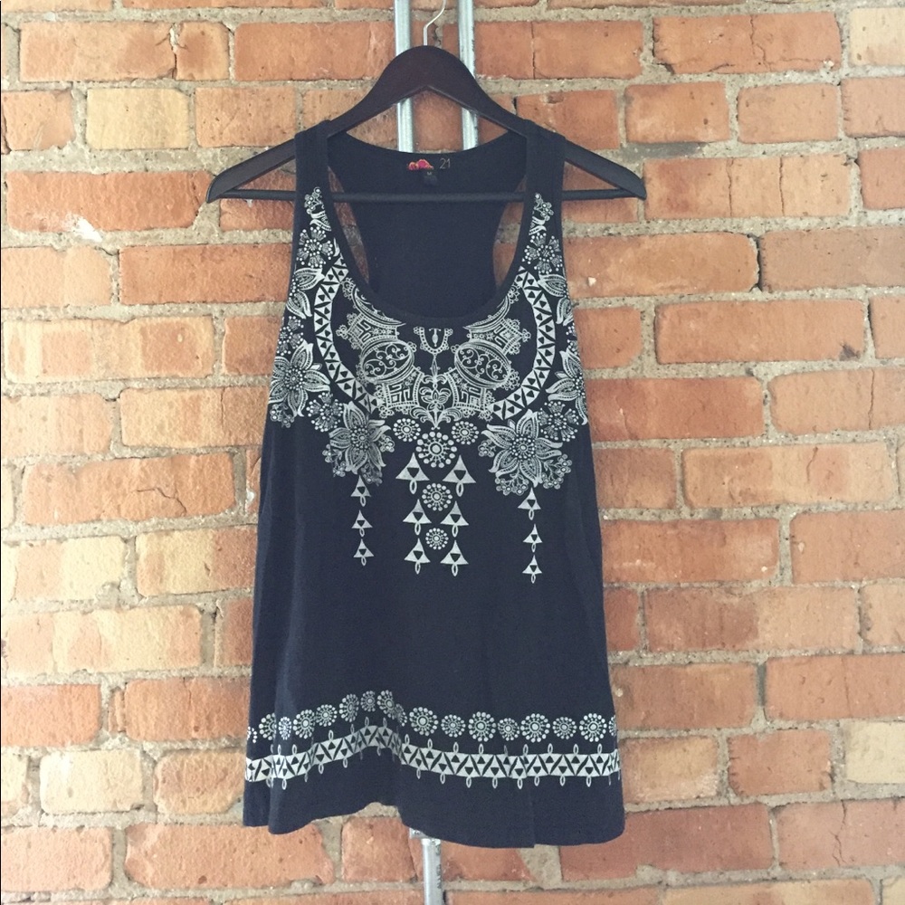 Black racer back tank