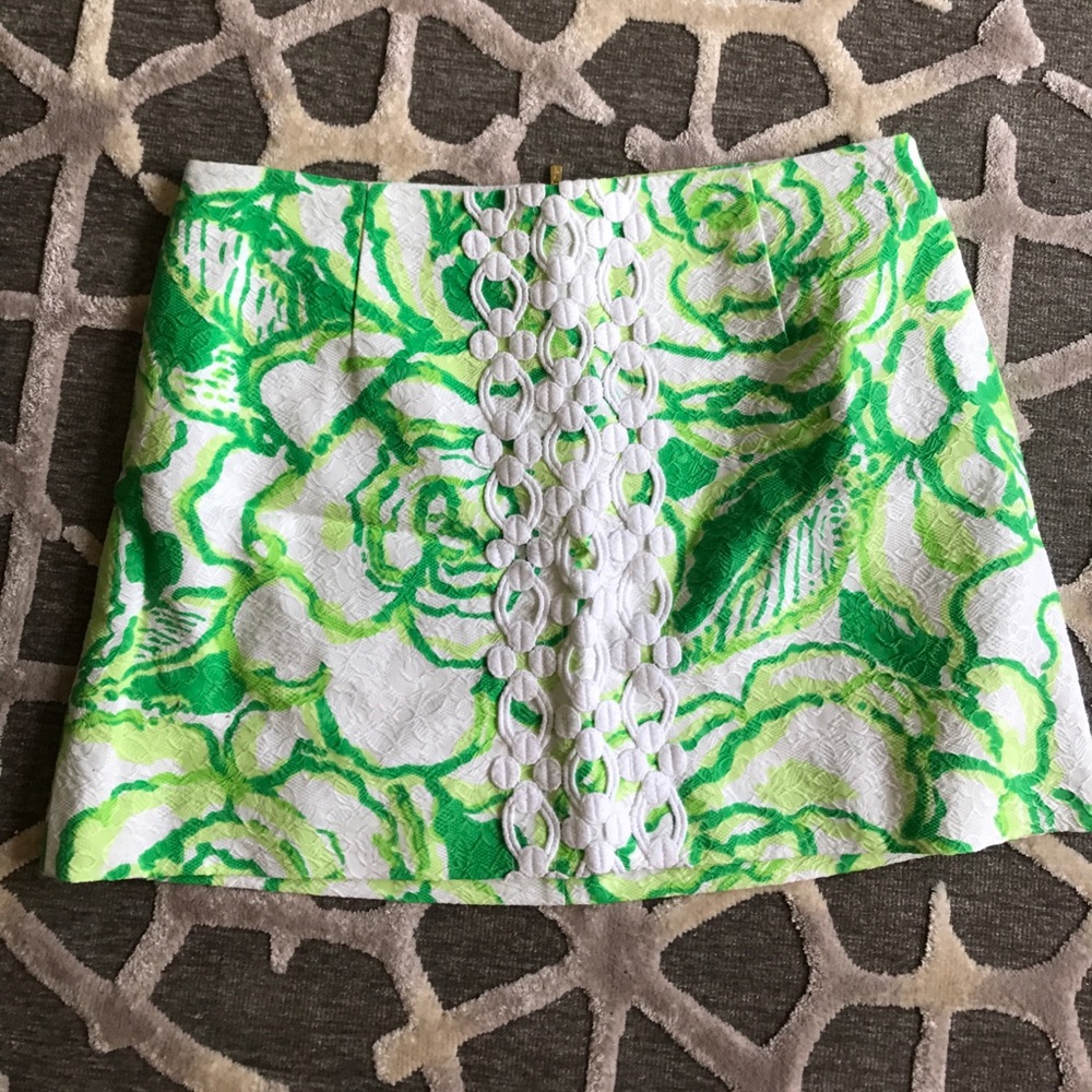Lilly Pulitzer green mini skirt