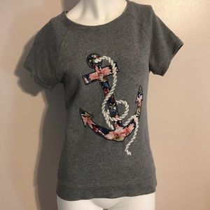 J Crew floral anchor top