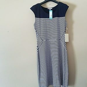 NWT Navy & White Stiped Dress