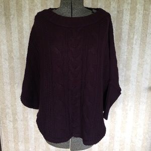 LOFT Sweaters - Eggplant colored cable knit sweater. LOFT Sweaters - Eggplant colored cable knit sweater.