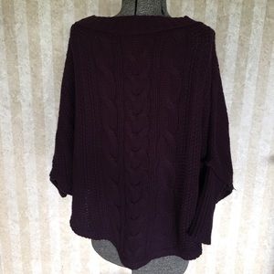 LOFT Sweaters - Eggplant colored cable knit sweater. LOFT Sweaters - Eggplant colored cable knit sweater.