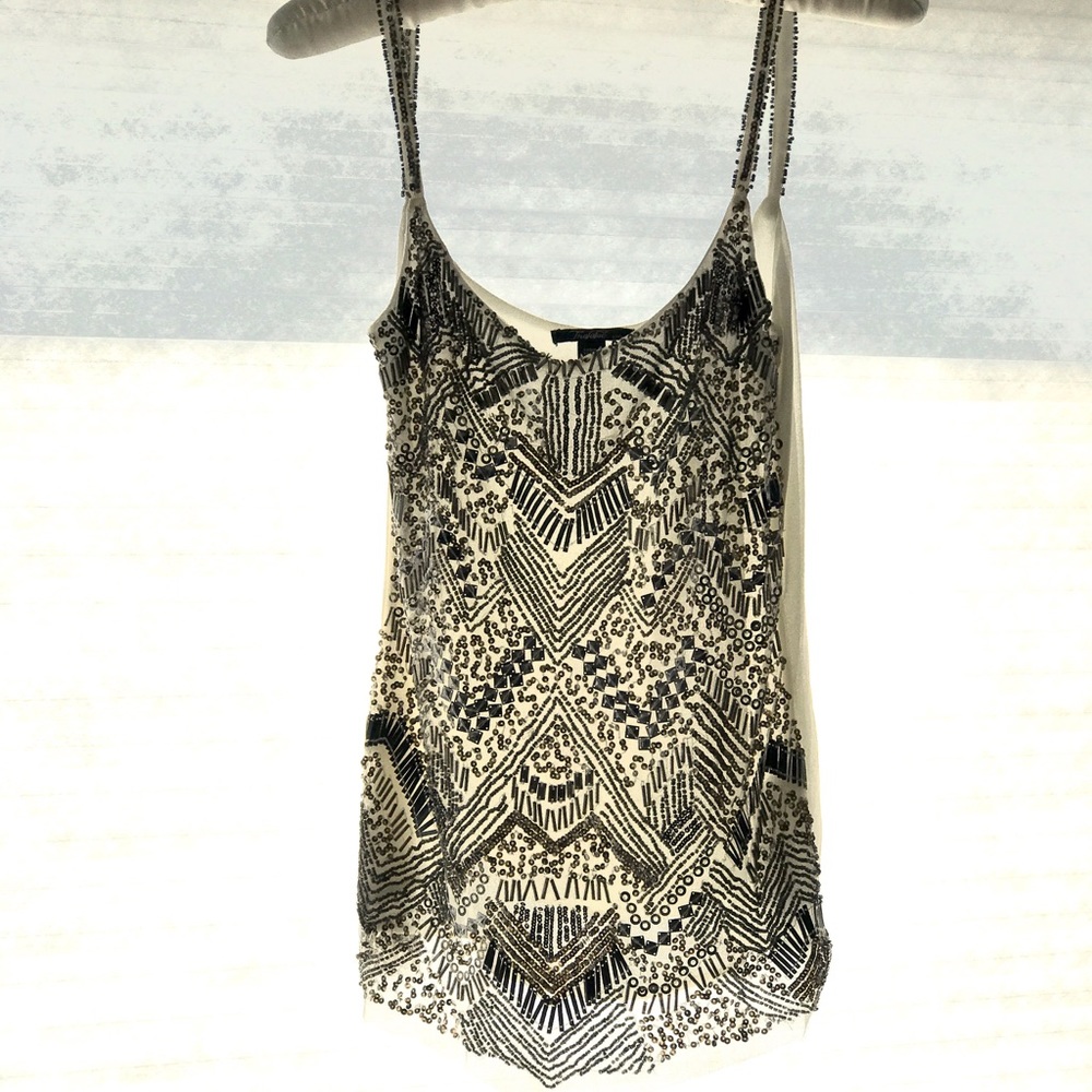 Zara Sequence & Gem Spaghetti-Strap Blouse ❤️