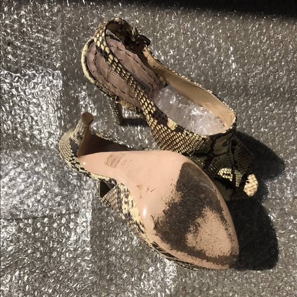 miu miu genuine python peep toe slingbacks size 39 - Picture 2 of 3