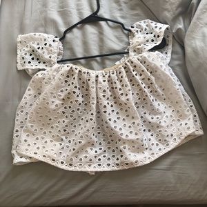 SCF Holy eyelet tube top