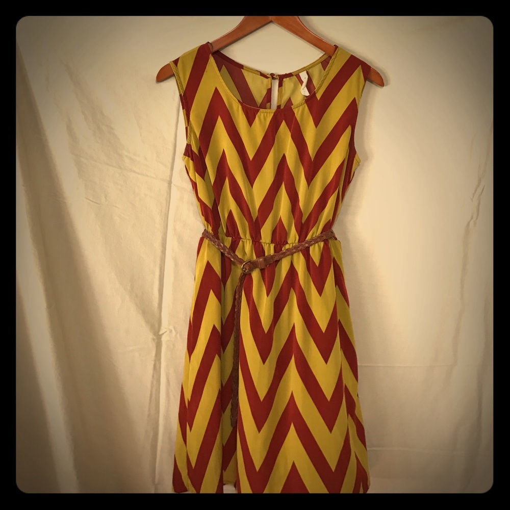 Vintage Red & Yellow Cocktail Dress
