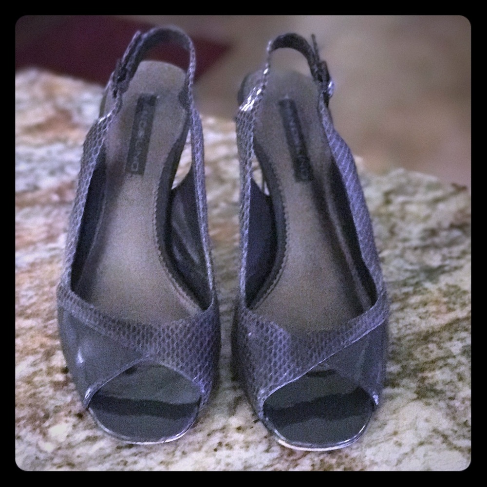 Bandolino Gray sling backs
