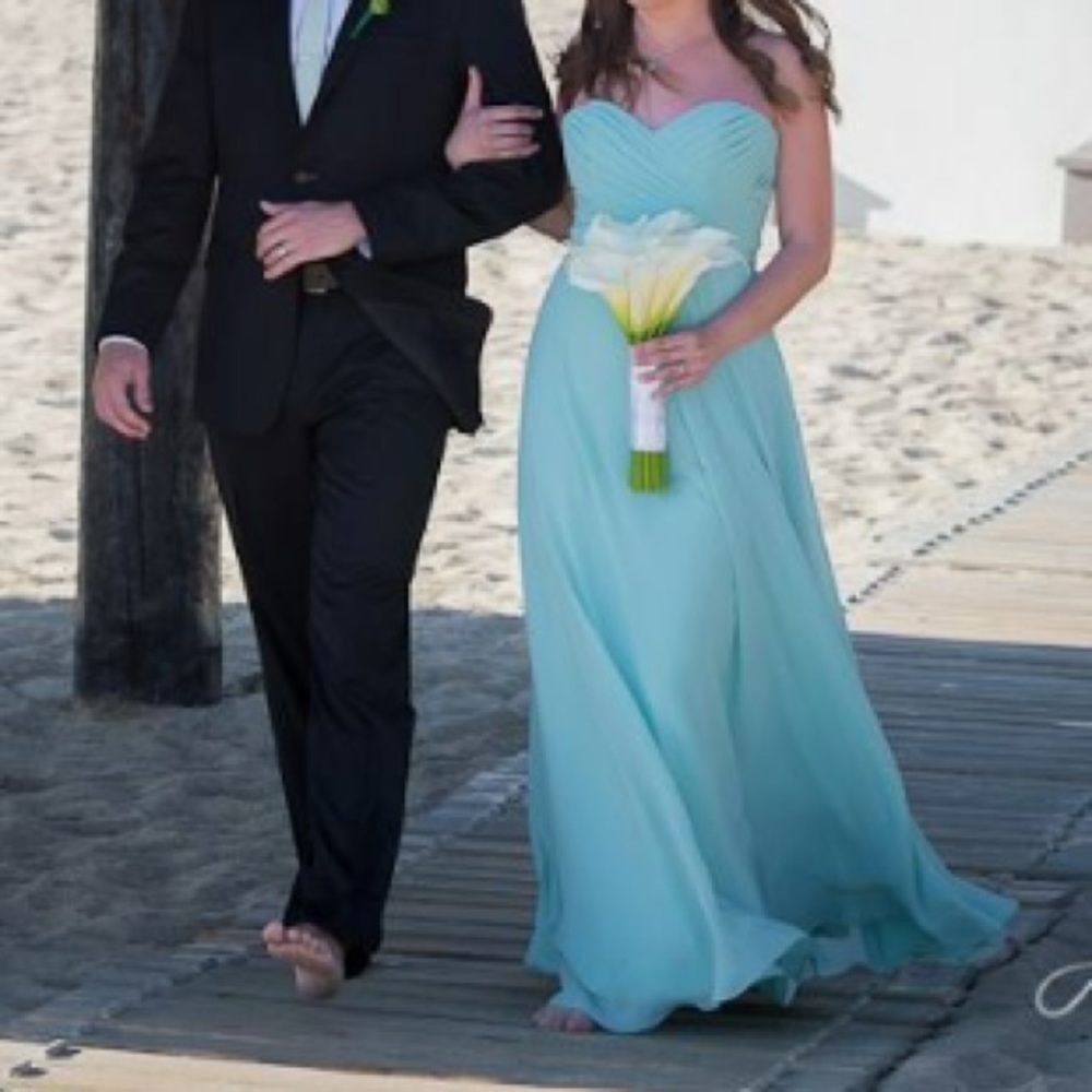 Size 8 sea foam bridesmaid dress - Allure bridals