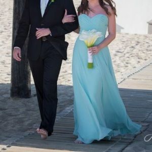 Size 8 sea foam bridesmaid dress - Allure bridals