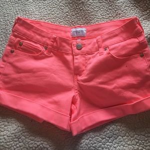 Coral shorts never worn. Way too big for me.