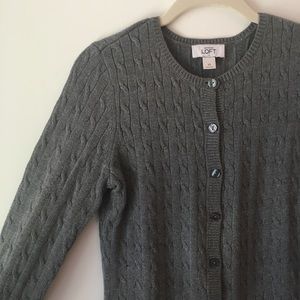 LOFT Cable Knit Cardigan