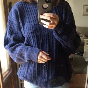 Navy Blue Knit Sweater