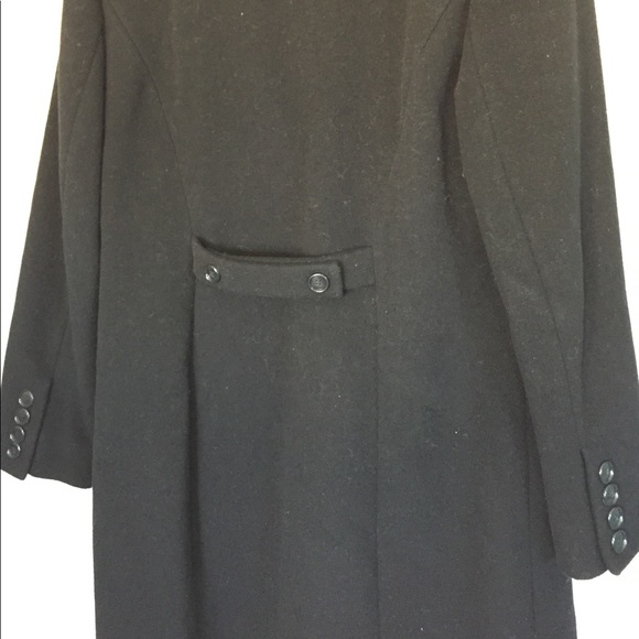 Classic Black Lined Wool Coat NWOT, Small - Picture 4 of 8