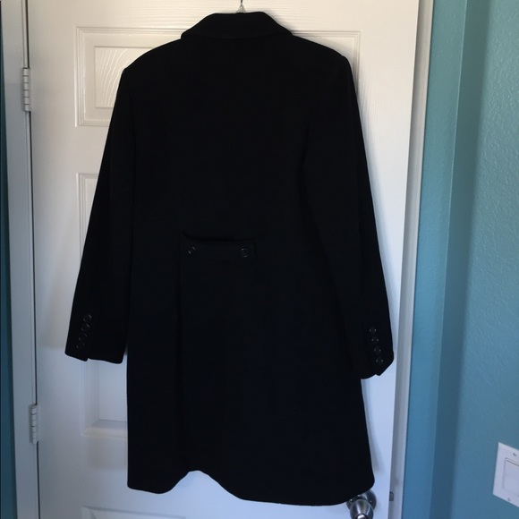 Classic Black Lined Wool Coat NWOT, Small - Picture 5 of 8