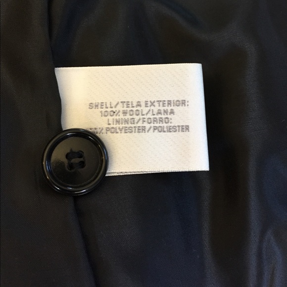 Classic Black Lined Wool Coat NWOT, Small - Picture 7 of 8