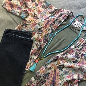 American Eagle paisley print kimono