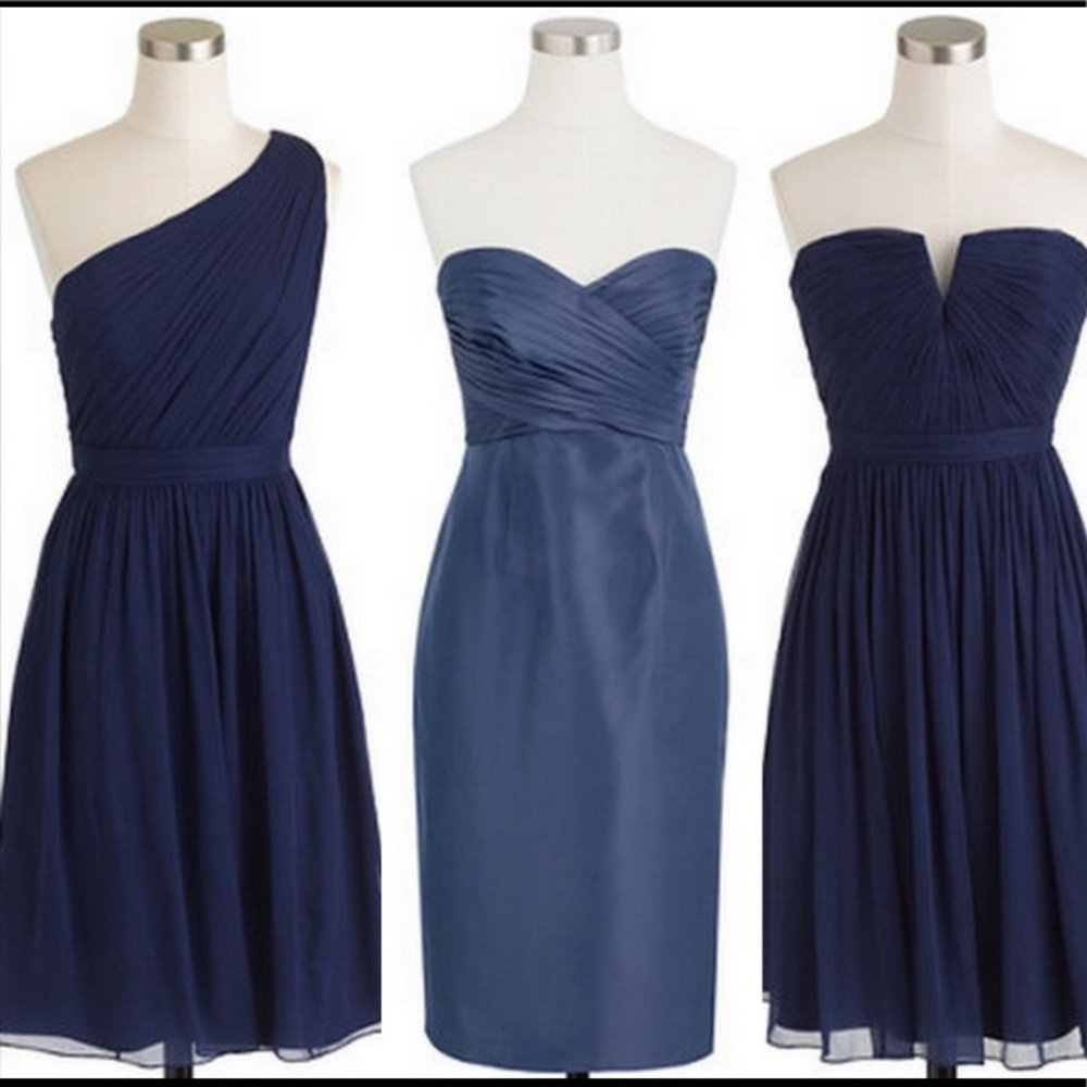 Navy one shoulder J. Crew dress size 6