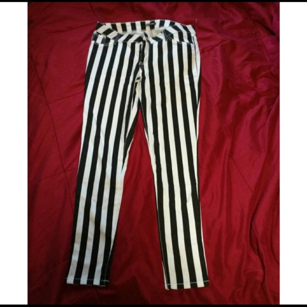 Beetlejuice striped pants