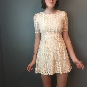 XHILERATION lace swing dress
