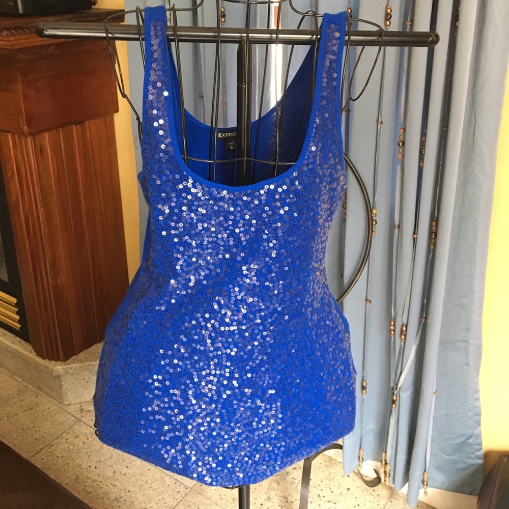 Like new sequined tank by Express