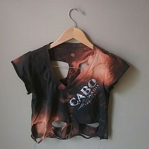 Custom crop grunge tshirt