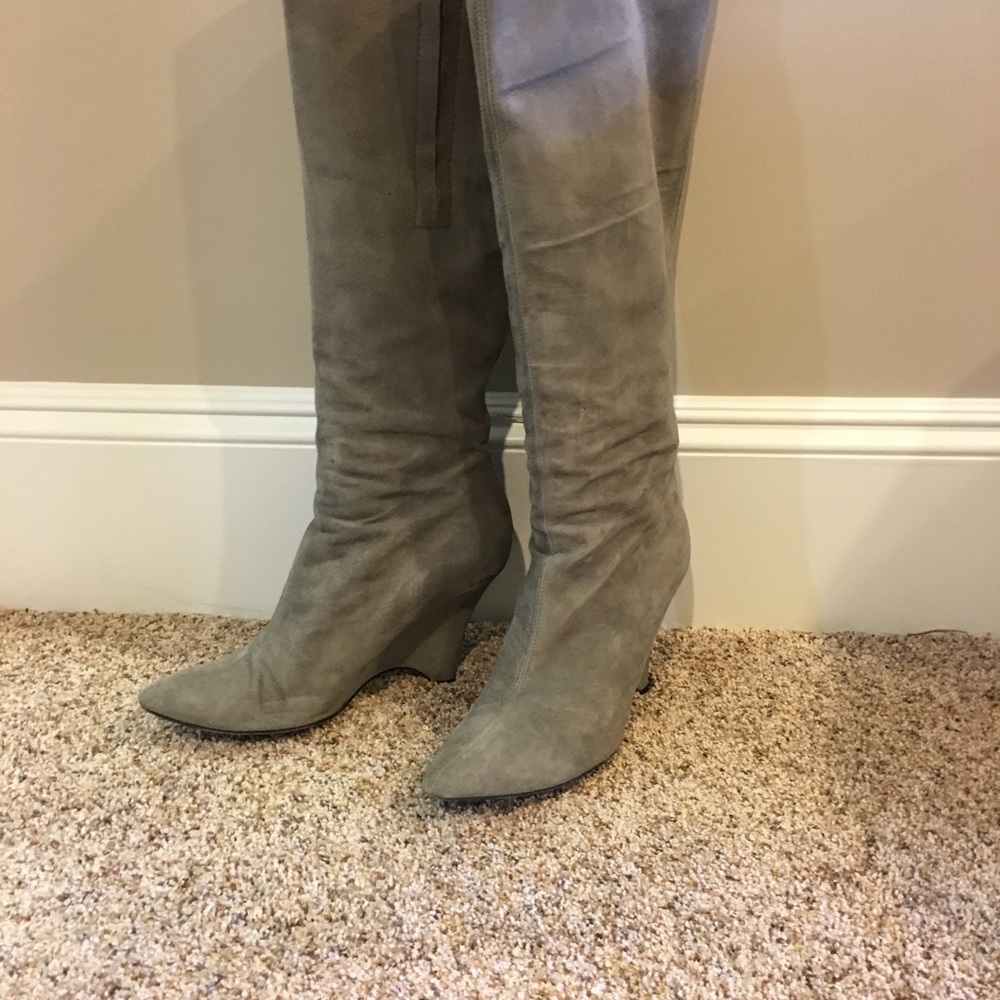 Kate Spade Grey Suede Boot