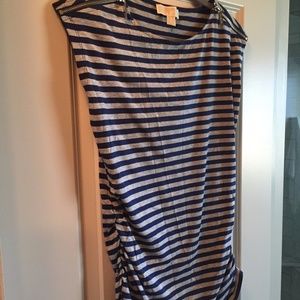 Michael Kors Navy & Gray Striped Top NWOT